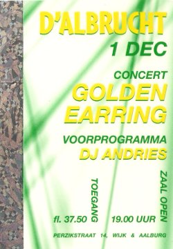 Ticket Golden Earring show December 01, 2001 ticket Wijk en Aalburg - Sporthal D'Albrucht